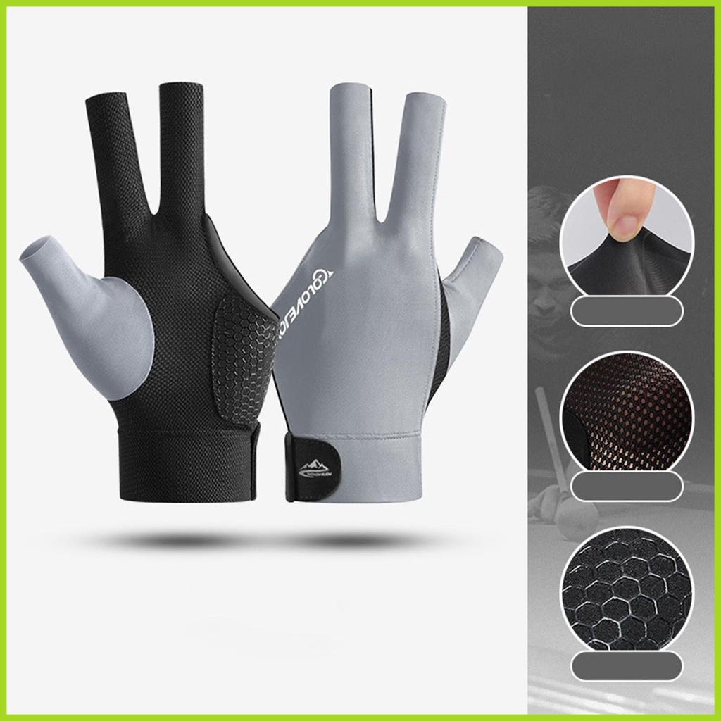 Purpose Versatile Pool Glove Non-slip Billiard Gloves Three Finger Adhesive Durable Sport Women & Men rilan1my - Image 2