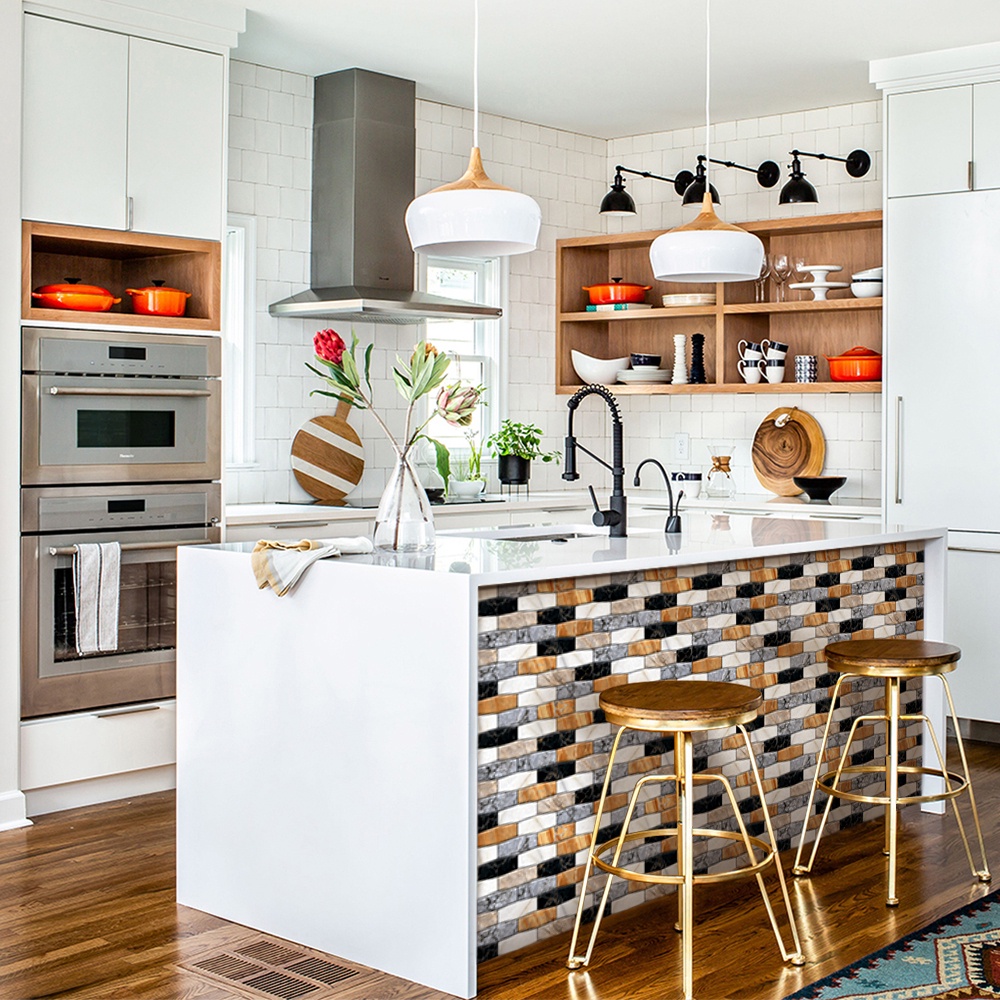 Utensil Prep 3D Brick Wall Sticker Self Adhesive Panel Wallpaper DIY Living Room Bedroom Kitchen Ba Chef - Image 2