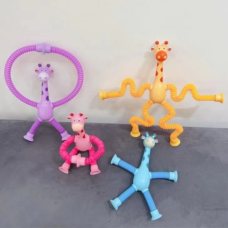 Versatile Essential Giraffe Pop Tubes Sensory Toys Novelty Spring Fidget Toy Stretch Tube Stress Relief Kid Adult Bir... - Image 3