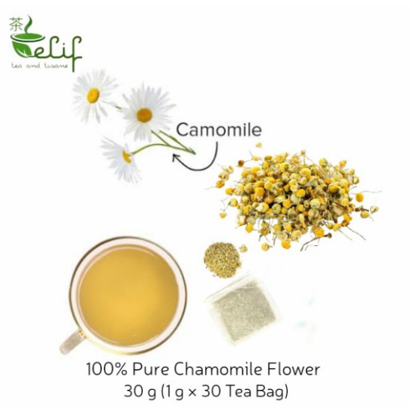Portable Chic ELIF TEA Chamomile Teh Bunga Camomile Insomnia Susah Tidur Pure Herbal Series 30 Bag z1 Style Outdoor - Image 4