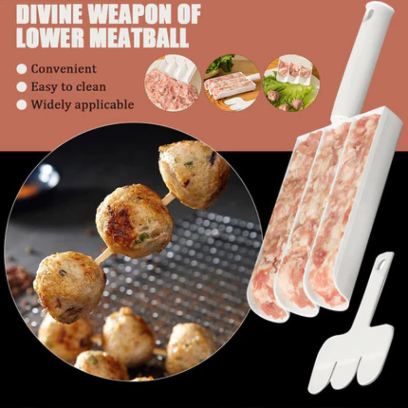 4Rows Creative Plastic Meatball Maker Set Fried Fish Beaf Meat Making Balls Mold Kitchen Gadgets Cooking Accessories133