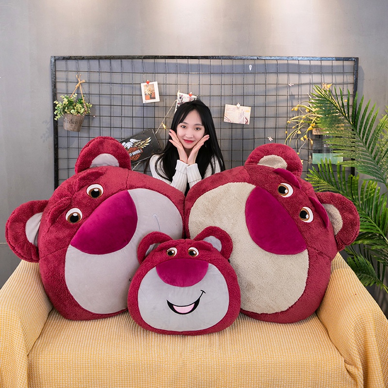Purpose Must Strawberry Bear Pillow Doll Plush Toys Home Bedroom Sofa Cushions Girls Gifts Company Durable