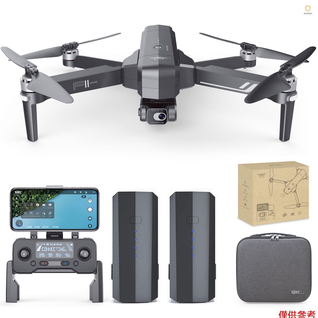 SJRC F11s 4K PRO RC Drone with Camera 4K 2-axis Gimbal 5G Wifi FPV GPS Quadcopter 3000m Control Distance with Storage Bag 2 Battery