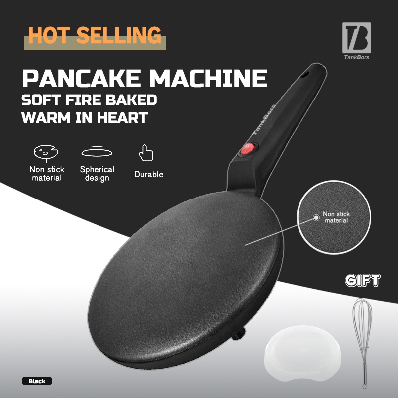 ReadyStock Electric Popia Maker Mini Non Stick Crepe Baking Pancake Maker Griddles Alat Membuat Popia Crepes 薄饼可丽饼烘烤机