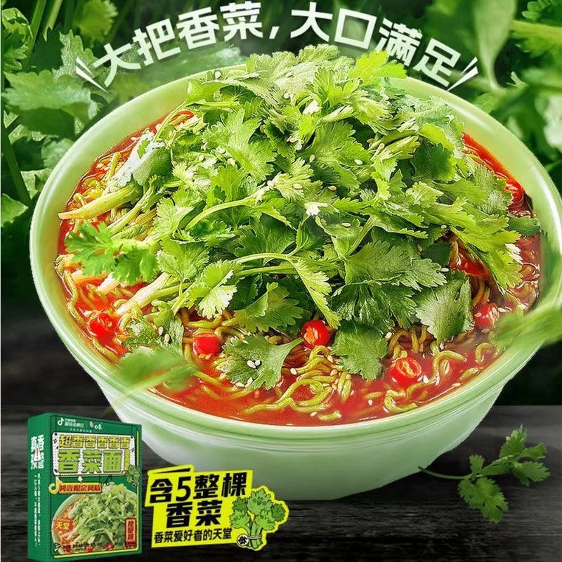 白象 香菜面辣牛肉汤底 Spicy beef soup base With Coriander Noodles 120g