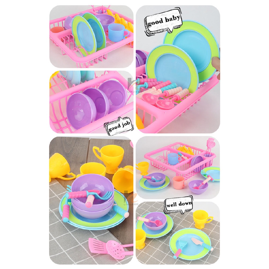 Meal Home Children play house simulation kitchen toys 19 sets of cooking set - Image 3