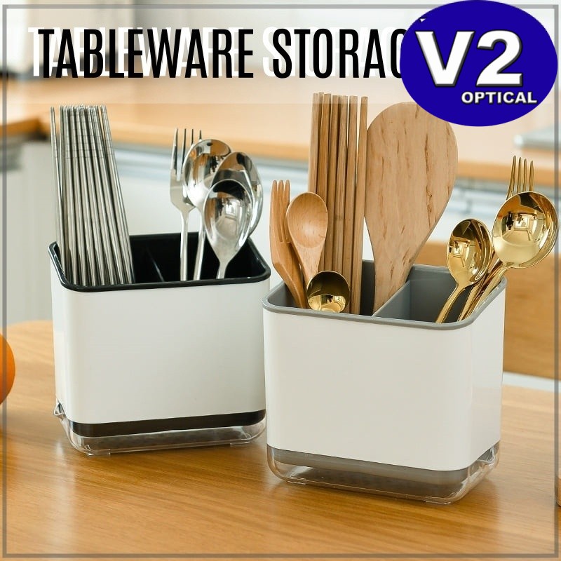 Tableware Cutlery Storage Box Chopsticks Spoon Multifunctional Drainer Rack Kitchen Utensil Knife Holder Folks Dustproof