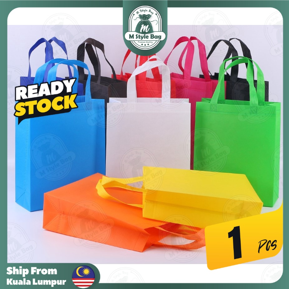 [1pcs]CHEAPEST in SHOPEE A4 Non Woven Bag / Shopping Woven Bag / Gift Bag /Tote Bag /Food Delivery Bag /Go Green Bag