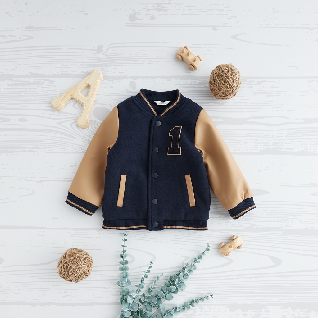 Max Fashion Varsity Button Closure Jacket