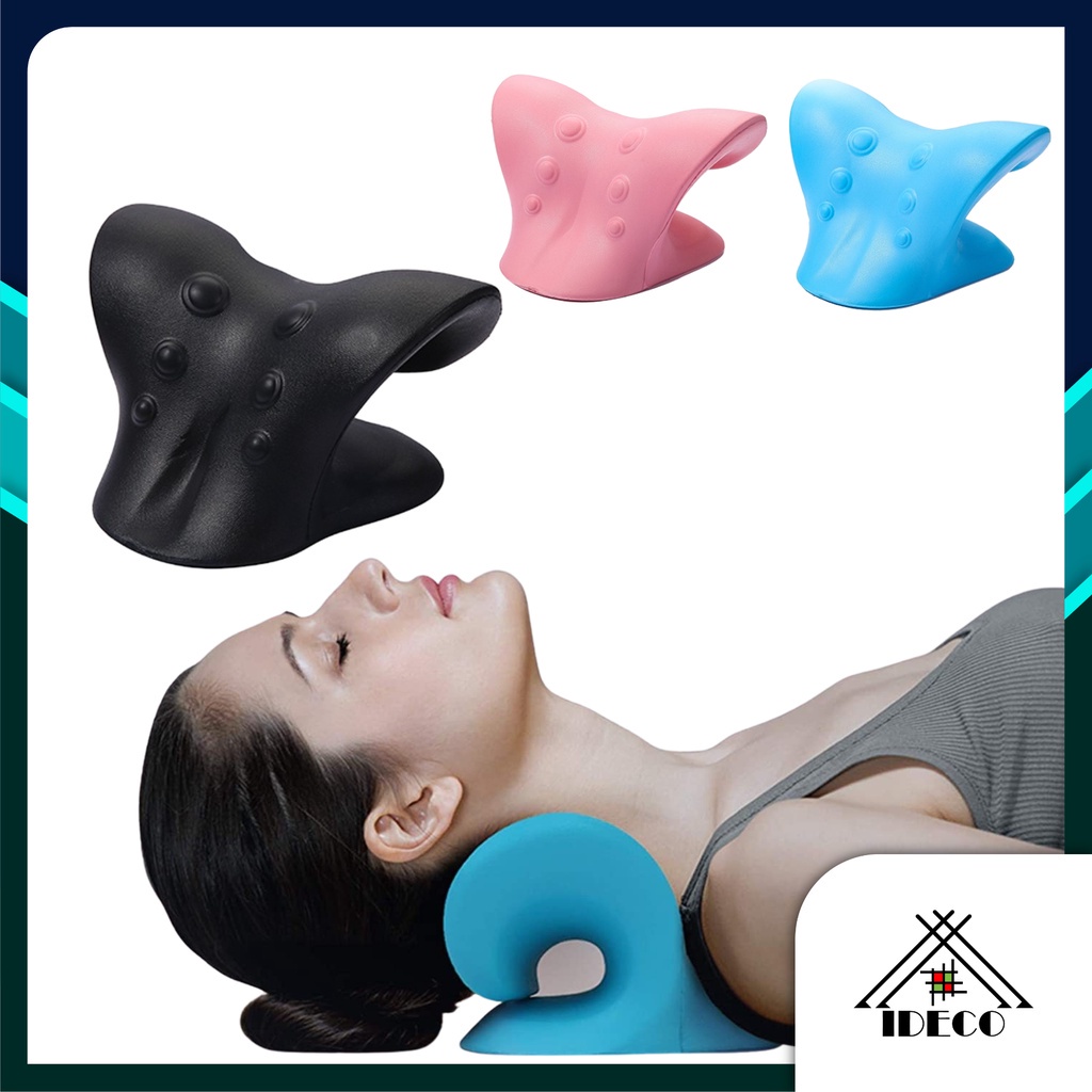 IDECO Neck Massage Pillow Neck Shoulder Cervical Chiropractic Traction Device Massage Pillow