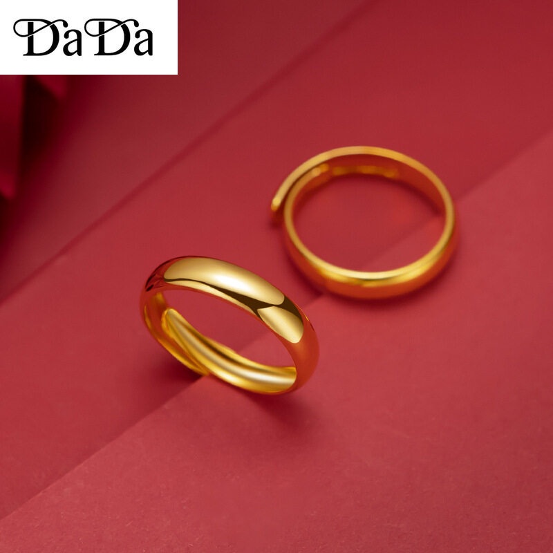 916 Gold Ring Heart Open Ring Adjustable Ring Engagement Birthday Jewellery Gifts Cincin Emas Bangkok Cop 916