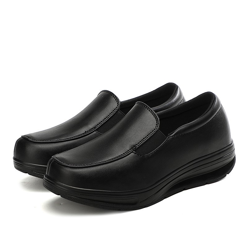 Gym Active Kasut Jururawat Ringan Misi Hitam Putih White Nurse Shoes Women's Soft Bottom New Comfortable Wedge Heel B... - Image 2