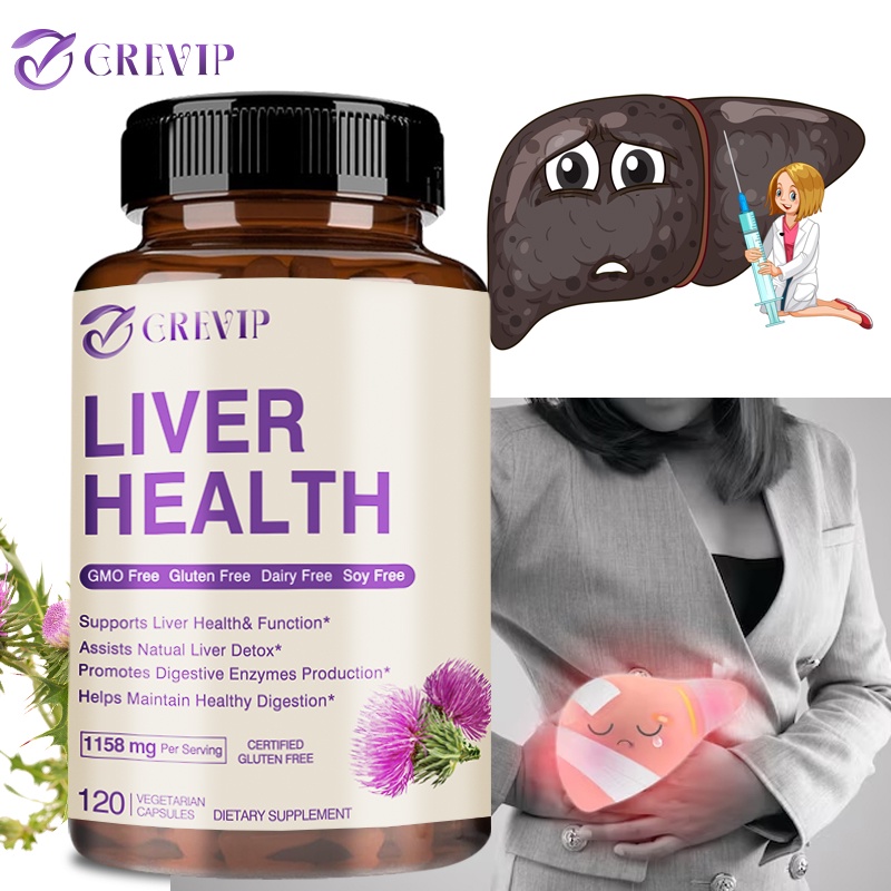 Liver Health Supplement - Multi-Blend with Artichoke Extract, Dandelion, Turmeric, Ginger, Beetroot, Zinc, Choline, Grape & Celery Seed, 30/60/120 Capsules