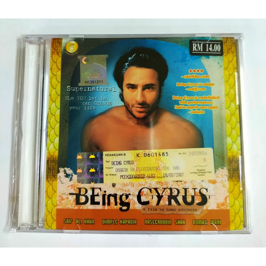 Bollywood Hindi Movie Being Cyrus Original VCD 2006 Film Naseeruddin Shah Dimple Kapadia Saif Ali Khan (Malay Subtitle)