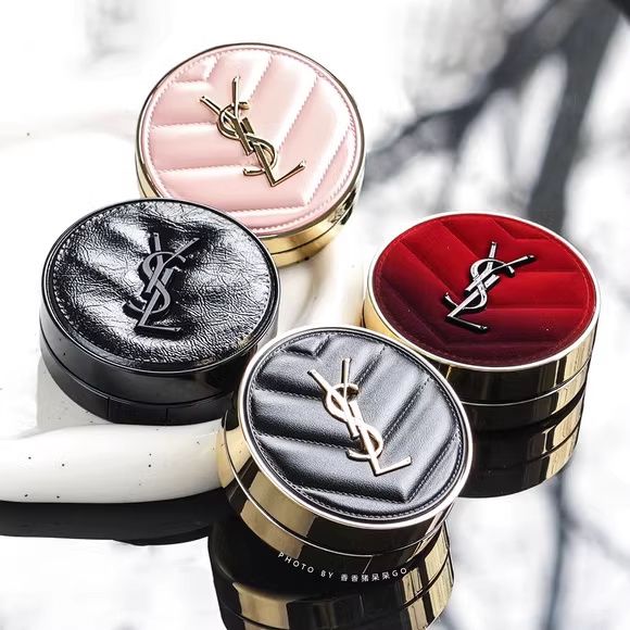 YSL Pink Leather Black Leather Air Cushion Isolation