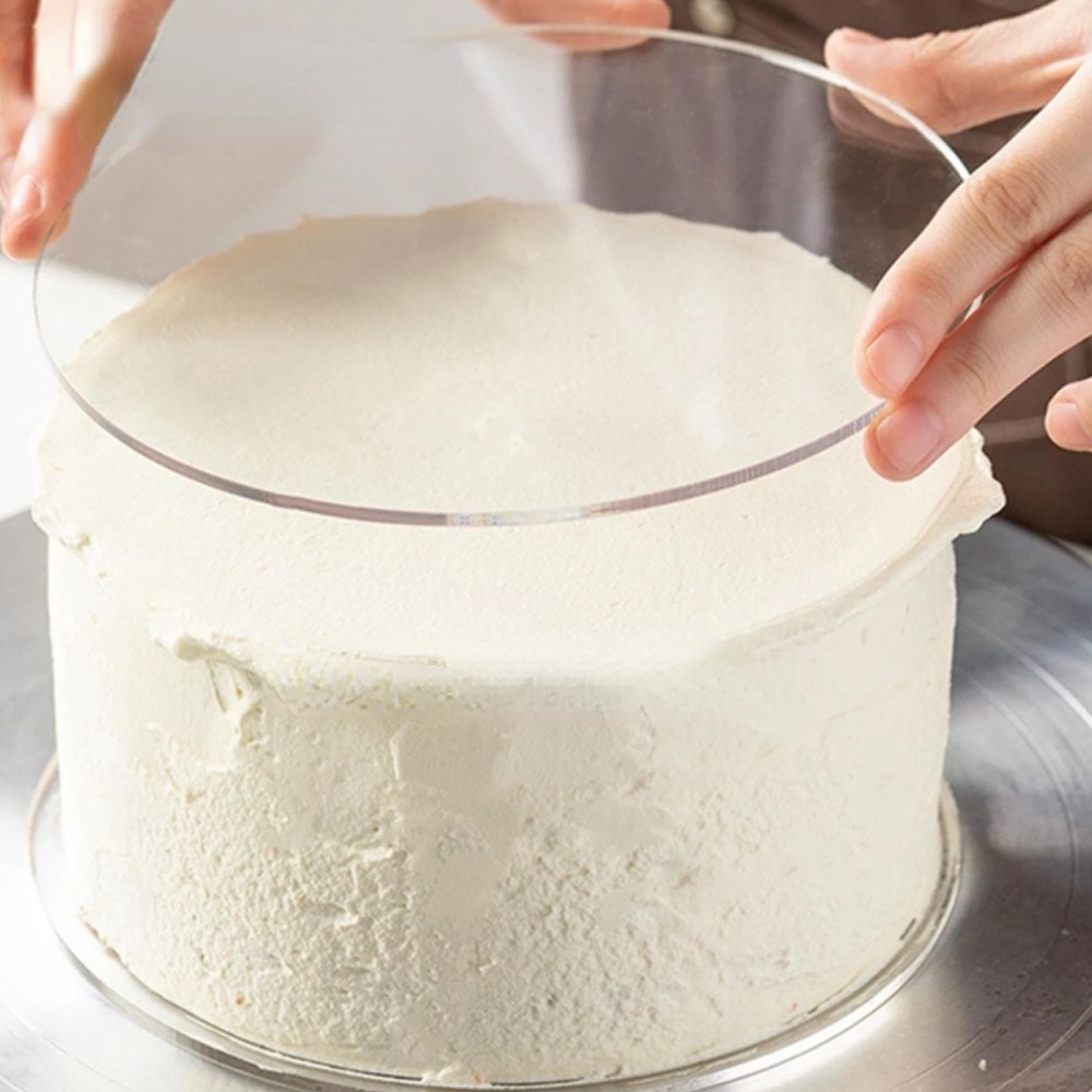 Versatile Purpose 4-8 inch Acrylic Round Disc Cake base Clear Blank Diy Decoration Reusable Graffiti Painting Art Mold - Image 4