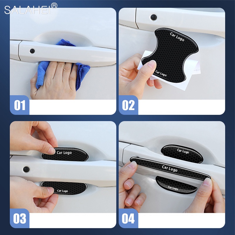 Essential Have Car Door Handle Bowl Sticker Rearview Mirror Strip Anti-Scratch Protector Film Honda Mugen Power Civic... - Image 5