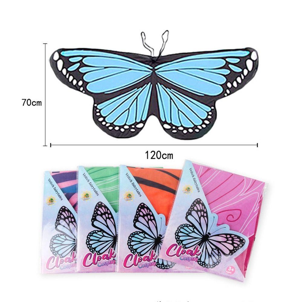 Purpose Multi ROWAN Elf Angel Wings Cloak Performance Butterfly Cape Fashion Chiffon Cosplay Fairy Costume Kids Durab... - Image 4