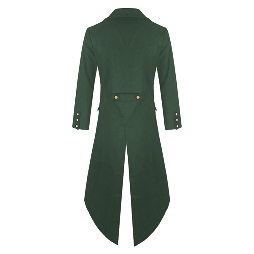 Reliable Have Medieval Retro Men's Punk Tuxedo Solid V-Neck Long Sleeve Top Single Breasted Cosplay Uniform Costume H... - Image 2