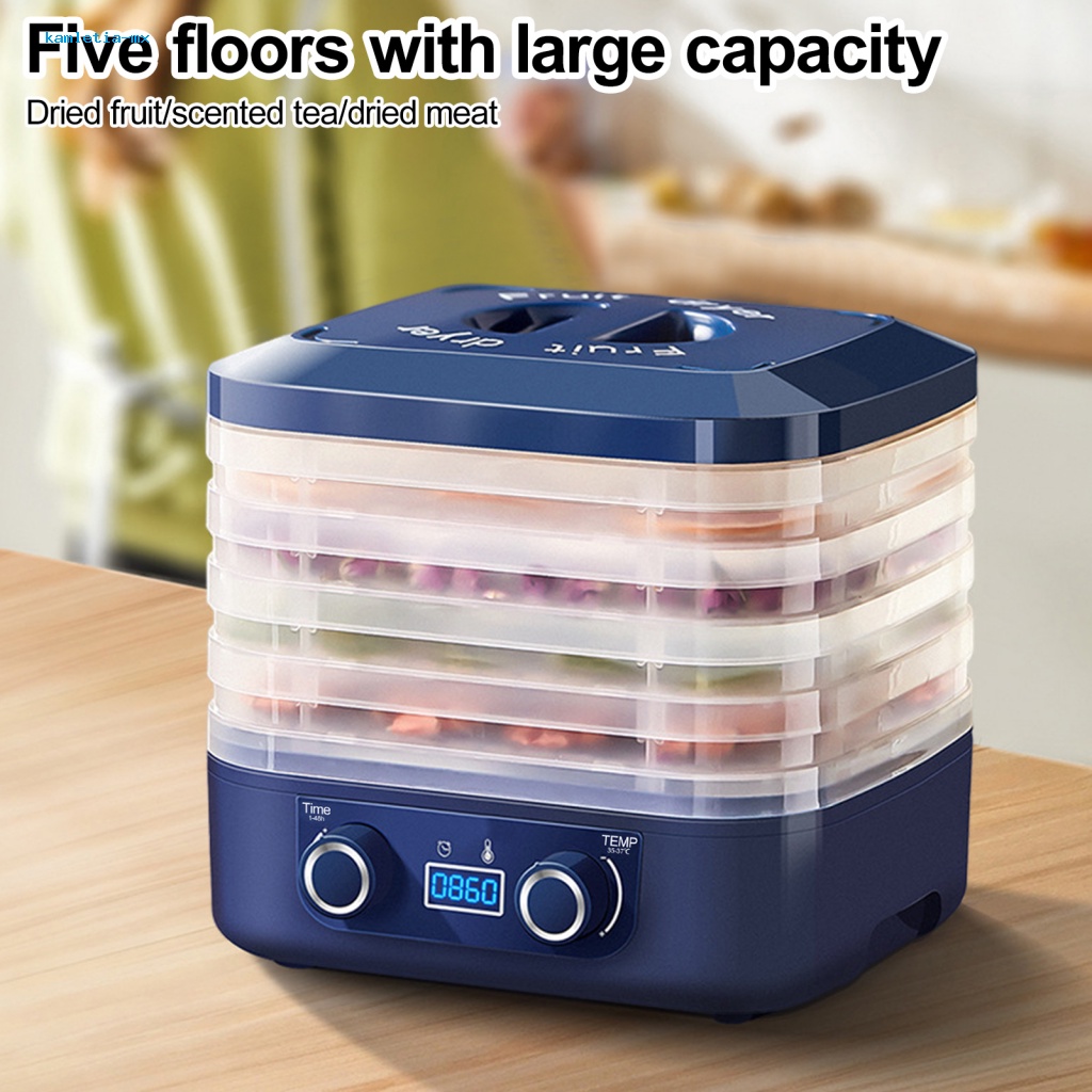 KA* Adjustable Timer Dehydrator Dry Fruit Machine Capacity Electric Food Dehydrator with Timer and Adjustable Temperature Bpa-free 5-layer Stackable Tray Uk for Southeast