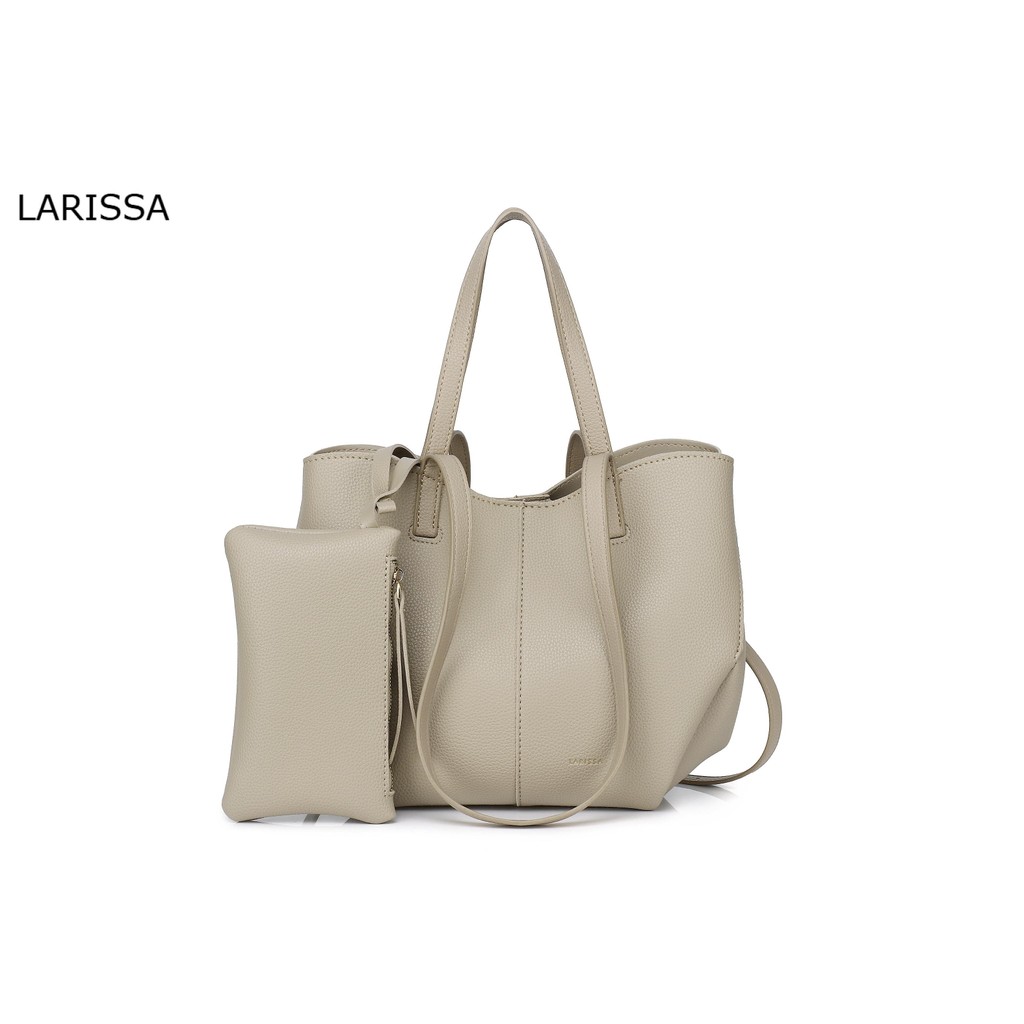 ELOWEN-LARISSA WOMEN'S TOTE BAG WING PLEATED SHOULDER HANDHELD LARGE CAPACITY WOMEN'S BAG WITH POUCH BEG WANITA (2866)