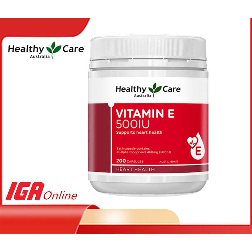 [EXP 12/2027] Healthy Care Vitamin E 500IU ( 200 Capsules  ) ( Made in Australia )