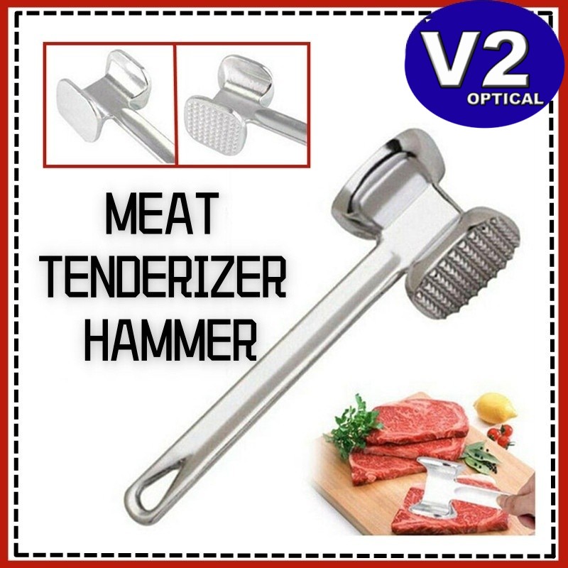 Portable Meat Steak Tenderizer Hammer Double Sided Aluminium Alloy Mallet Beater Cooking Pounder Kitchen Tool