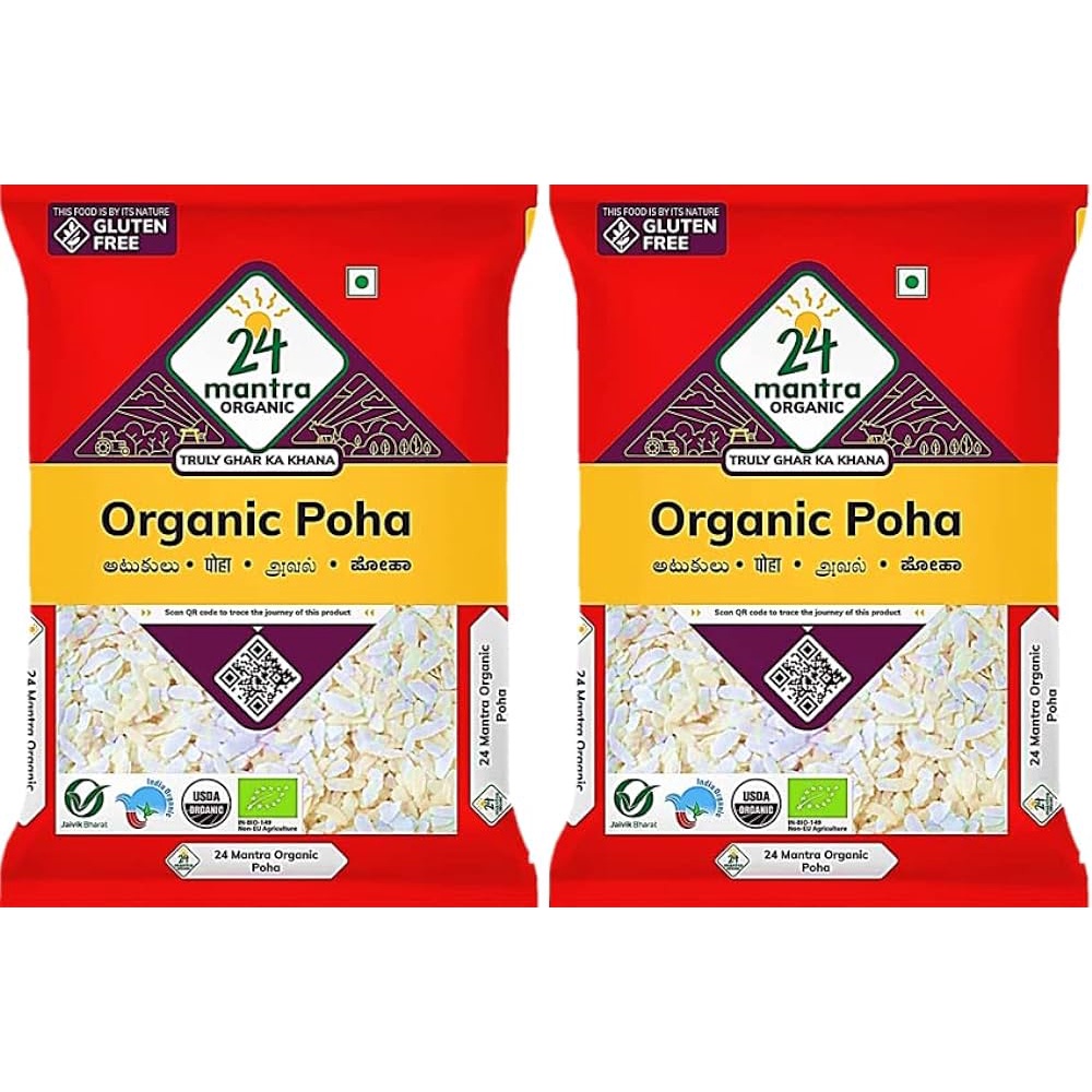 24 MANTRA ORGANIC WHITE POHA 500GM