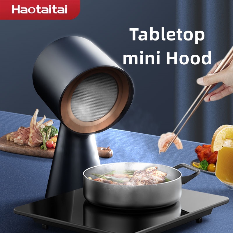 [Ready Stock] haotaitai Mini Range Hood Barbecue Party Desktop Range Hood Barbecue Hot Pot Range Hood Household Handheld Portable Range Hood Good Wife