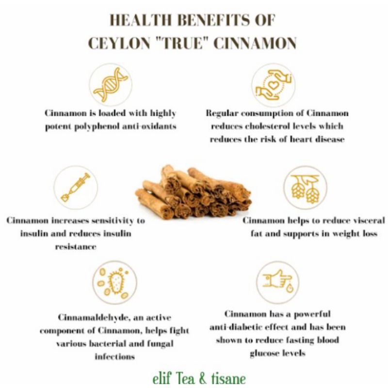 Daily Accessory ELIF TEA Ceylon Cinnamon : Pure Srilanka (30 Bag) z1 Portable Trendy - Image 2