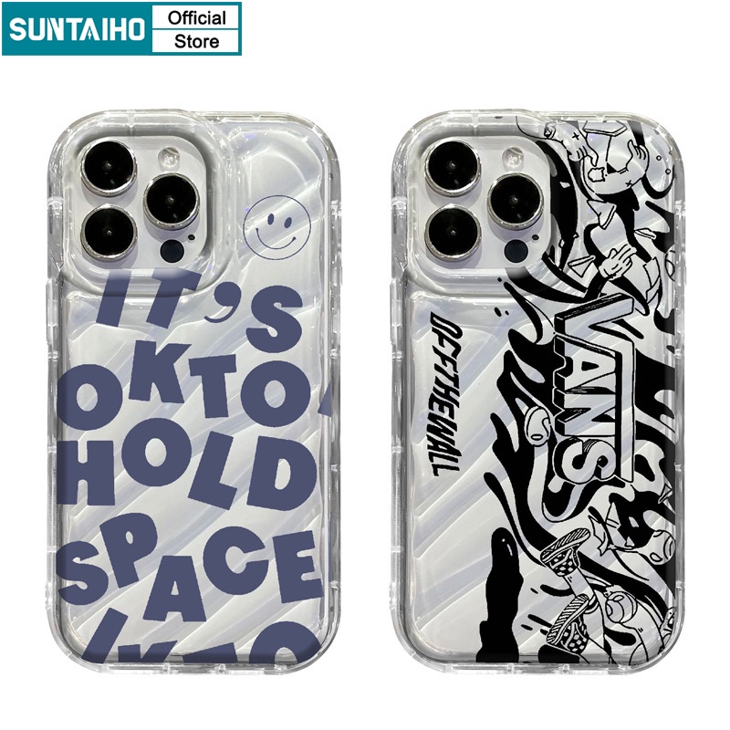 Suntaiho Fashion Unique Trend English Pattern Phone Case for Iphone 15 14 12 13 11 Pro Max IP 7 8 Plus Iphon X XS XR Xs Max TPU Clear Softcase Premium Shockproof Back Cover