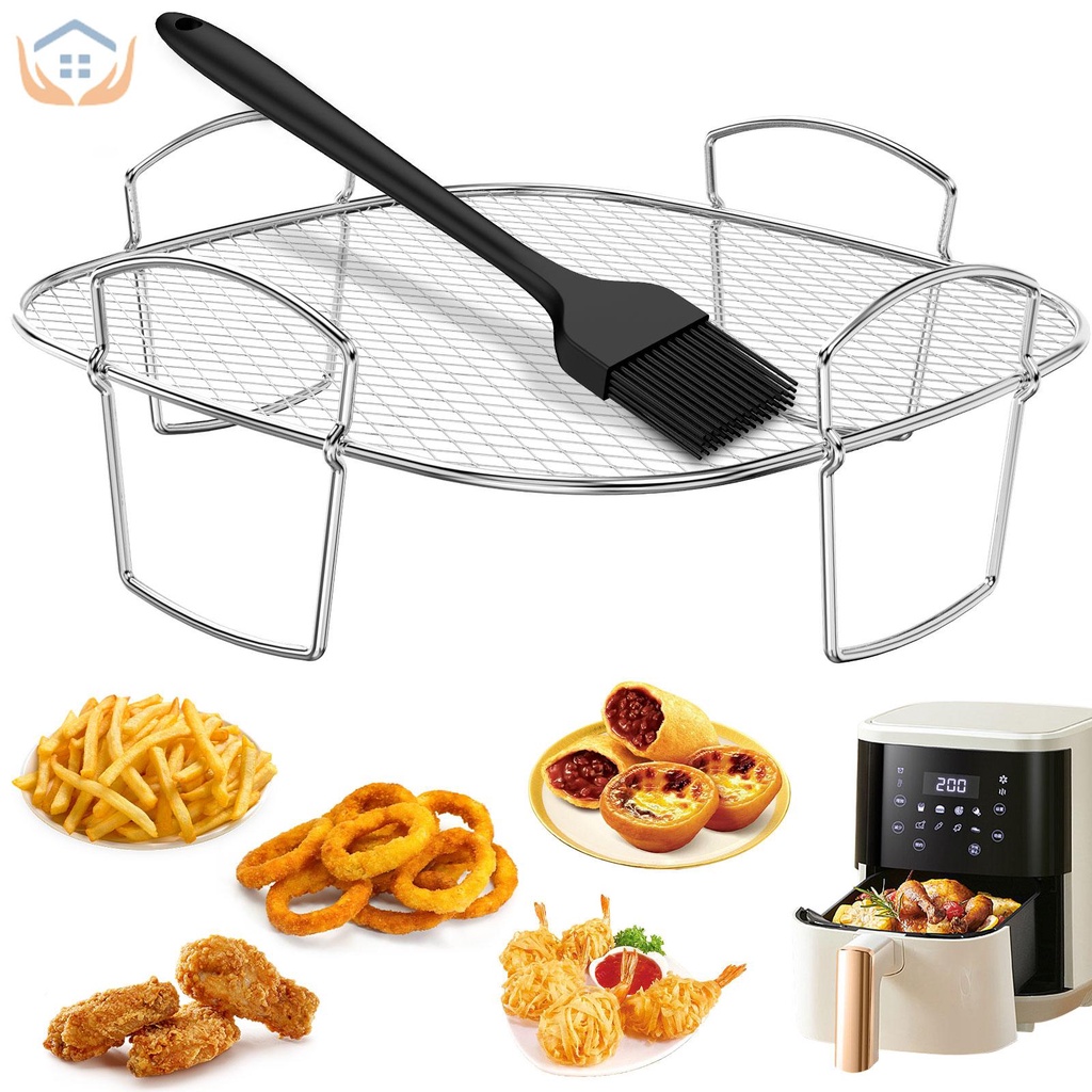 Air Fryer Rack Grilling Rack Stainless Steel Food Dehydrator Rack Cooking Rack Toast Rack SHOPSKC6605