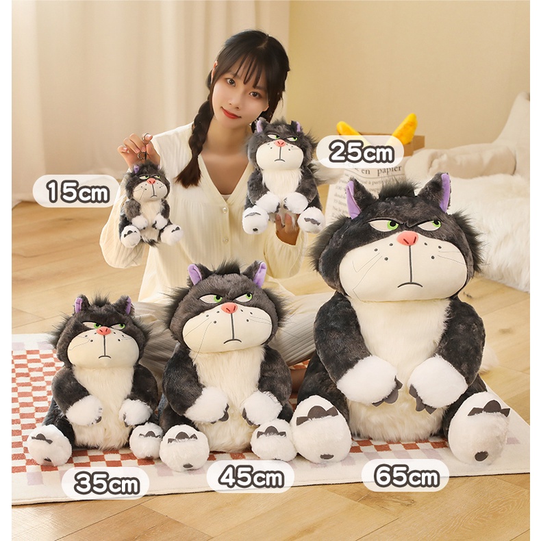 15/25/35/45/65cm Plush Toy Lucifer Cat Plushie Doll, Cute grumpy Cat Angry Cat Stuffed Toys