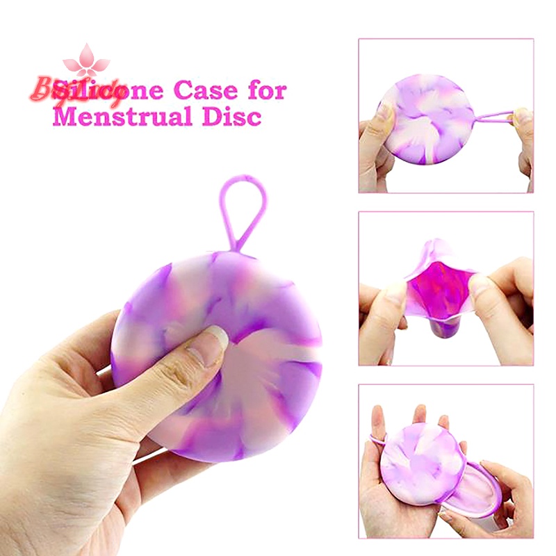 NFPH> Silicone Reusable Menstrual Disc Box Feminine Hygiene Women Care Products Period Menstrual Collector Women Health Silicone Case new