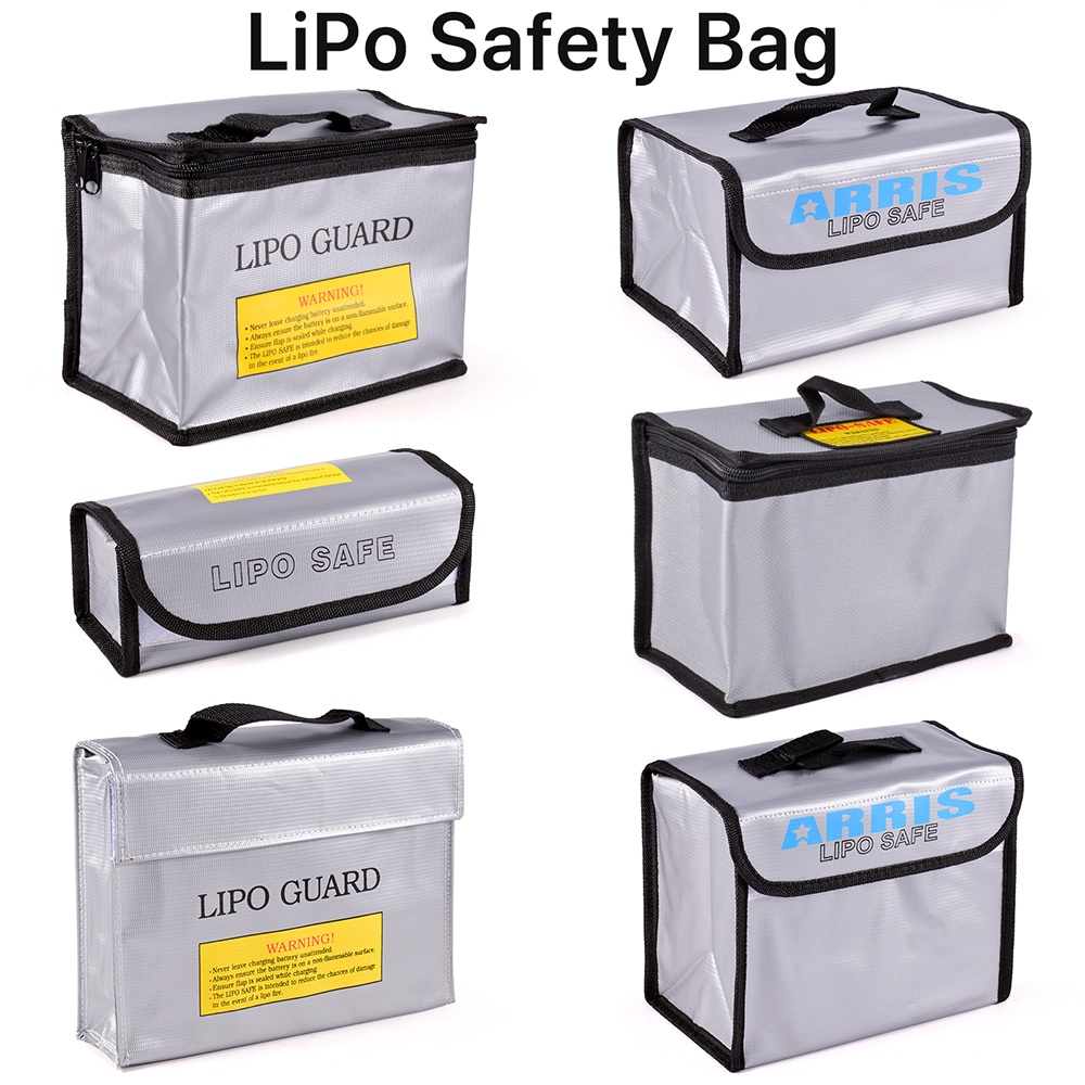 Lipo Guard Safety Bag Fireproof Explosion-Proof Portable Lipo Safety Bag 215*115*155mm for RC Battery Safe