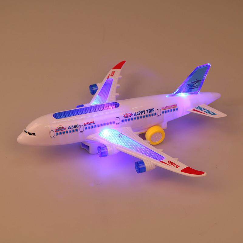 Feibe Plastic Airbus A380 Model Airplane Electric Flash Light Sound Kids Toys