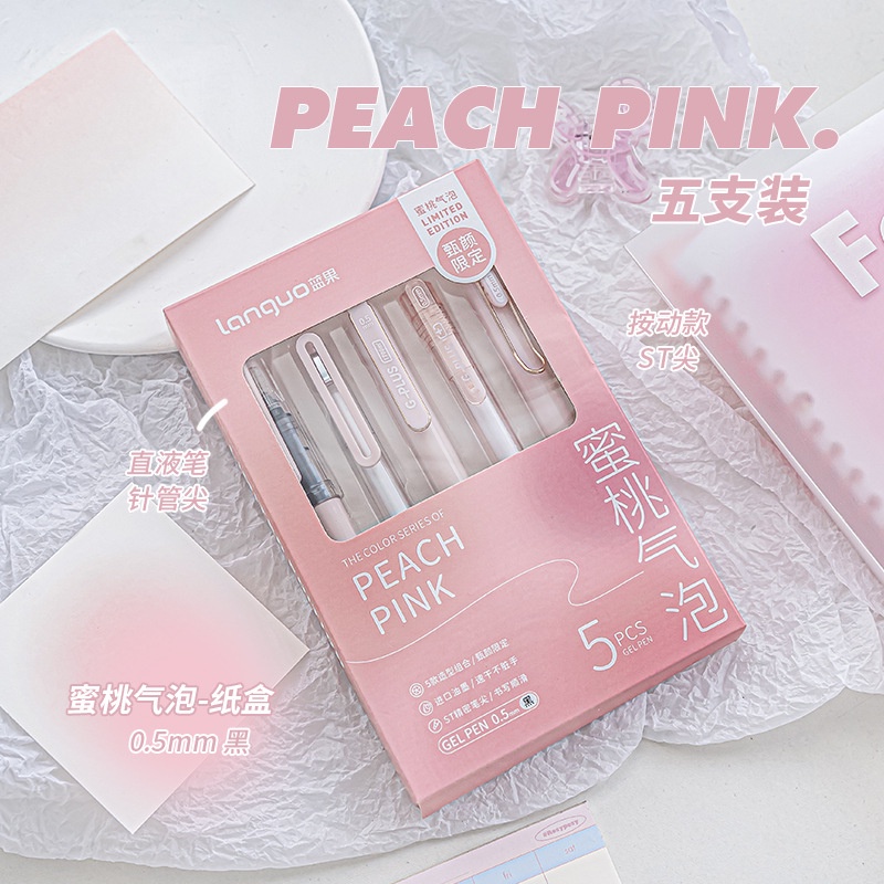 Multi Essential 5pcs/set Ins Simplicity Gel Pen Korean Solid Color 0.5MM Black Cute Pens Lovely Stationery School Stu... - Image 5