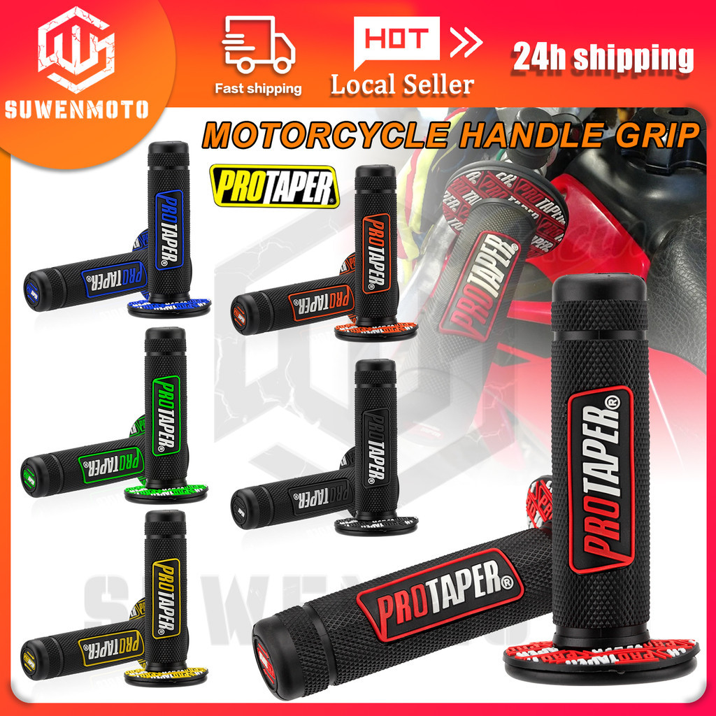 PRO TAPER Handle Grip Motorcycle Handle Bar Dirt Pit Bike 7/8 " Handlebar Rubber Gel Dual Density MX Grips Universal