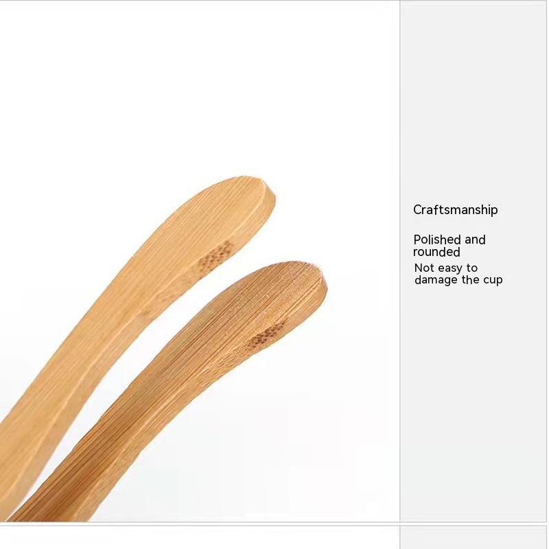 Must Premium 2PCS/Set 18cm Bamboo Toast Tongs Anti Heat Wooden Tea Clip Reusable Bend Anti-Slip Design Straight Teawa... - Image 5