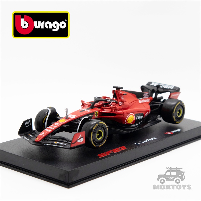 Bburago 1:43 SF-23(2023) #16 Charles Leclerc Red 23 Std with Helmet