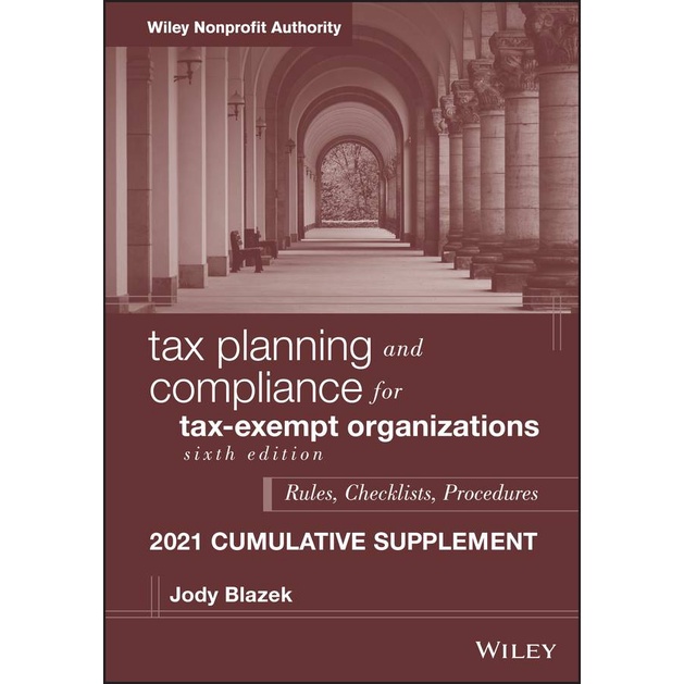 [English - 100% Original] - Tax Planning and Compliance for Tax-Exempt Organizati by Jody Blazek (US edition, paperback)