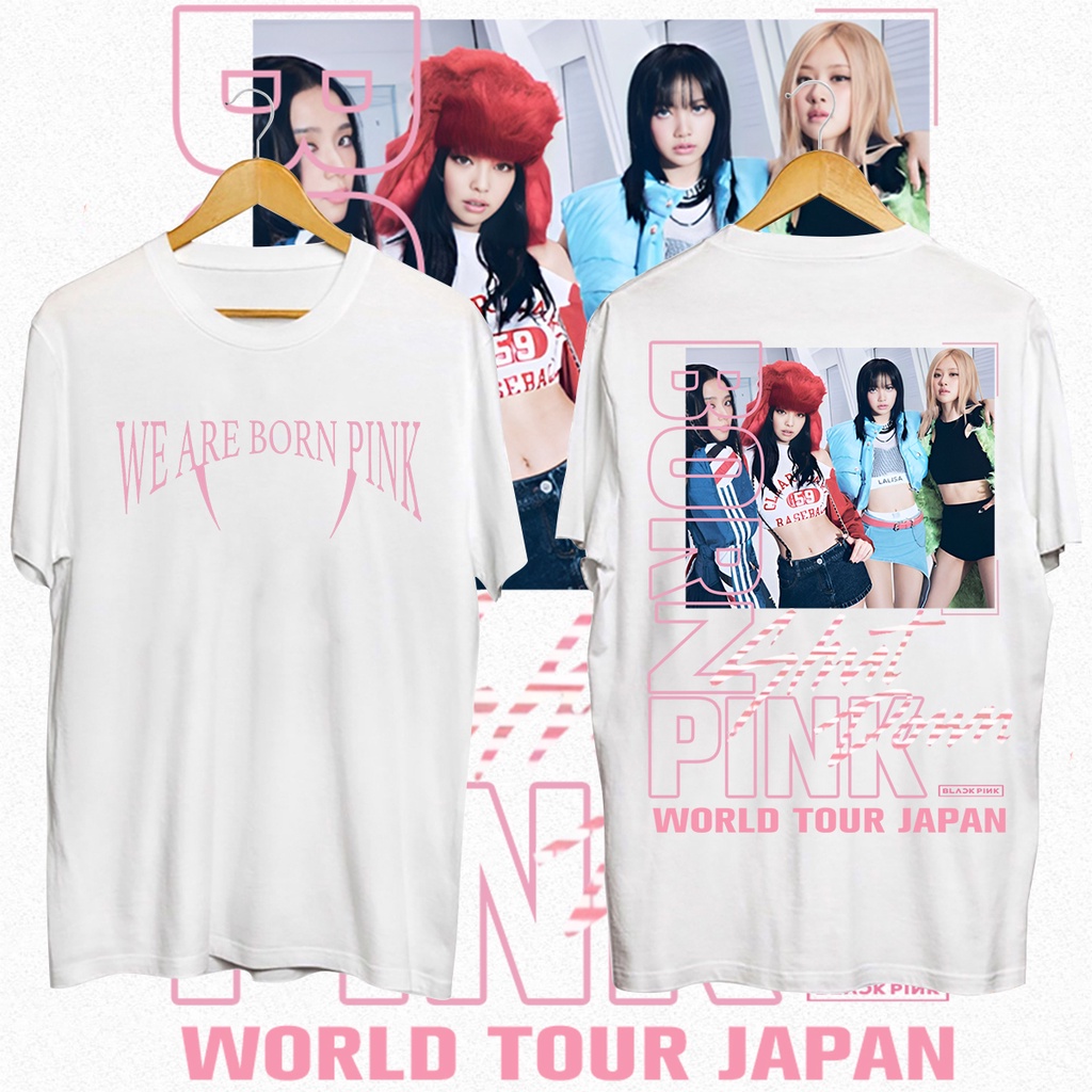 Casual T-Shirt Cotton Short Sleeve Round Neck Printed KPOP BLACKPINK Kim Jisoo LISA Rosé Jennie WE ARE BORN PINK s-5xl