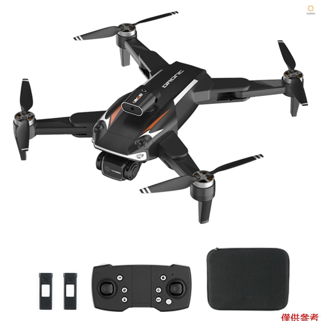 Remote Control GPS Drone with Dual Camera 8K Foldable Headless Drone with Obstacle Avoidance Function Optical Flow Positioning Gesture Photography Brushless Motor with Storage Bag 