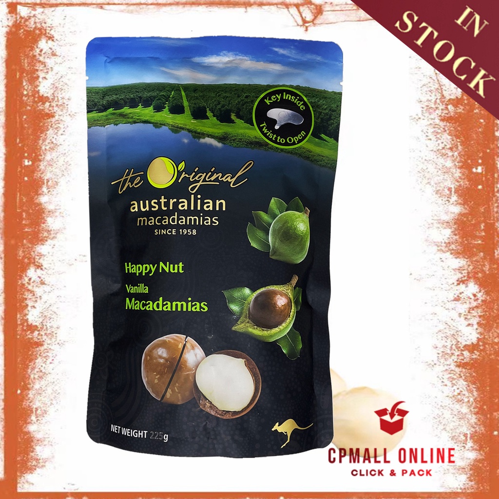 [Expiry Date: 10/2025] Macadamias Australia 夏威夷果香草味 Happy Nut Dry Roasted Macadamias 225g (Australia Grown)