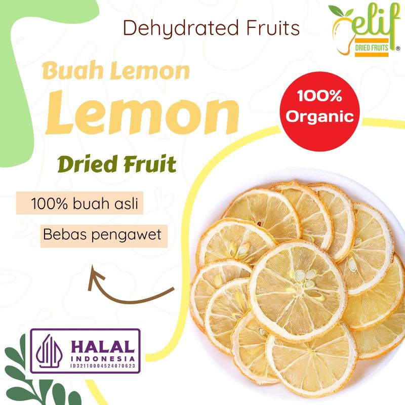 Quality Essential ELIF DRIED FRUITS LEMON SLICE / BUAH IRIS KERING 25g 50g 100g v1 Purpose Durable - Image 2