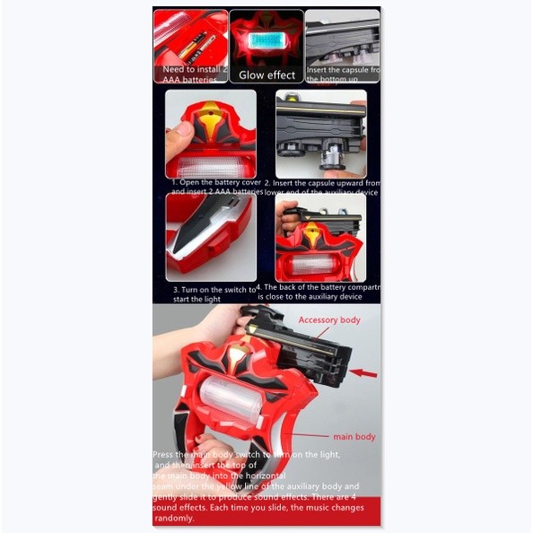 Must Reliable 【Toys,Toys,mainan budak lelaki】Ultraman Geed Sublimation Device Shapeshifting Robot Celo Glasses Do... - Image 5