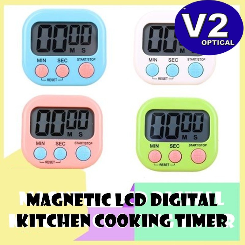 LCD Digital Kitchen Timer Cooking Baking Oven Timer Loud Alarm Clock Magnetic Countdown Back Stand Jam Randik Elektronik