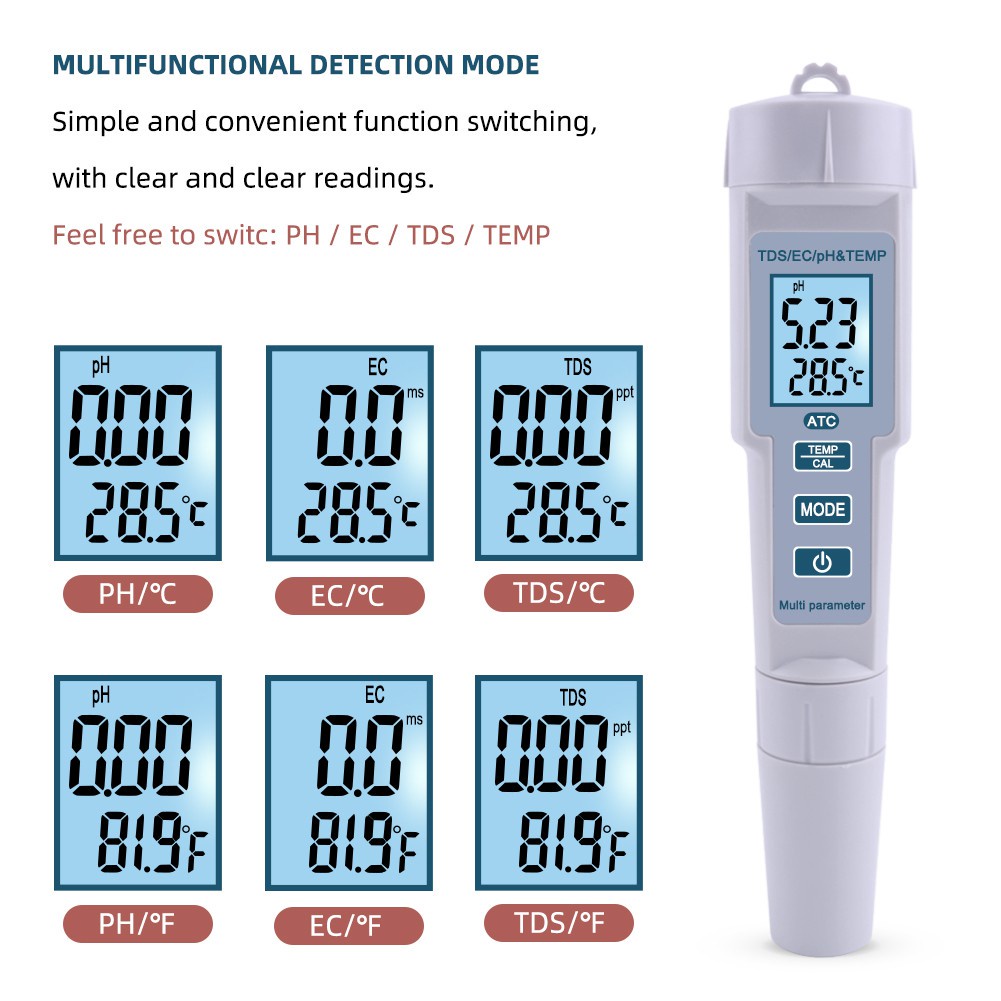 Multi Durable PH 686 New TDS Meter PH/TDS/EC/Temperature Digital Water Quality Tester Pools Drinking Aquariums Have E... - Image 4