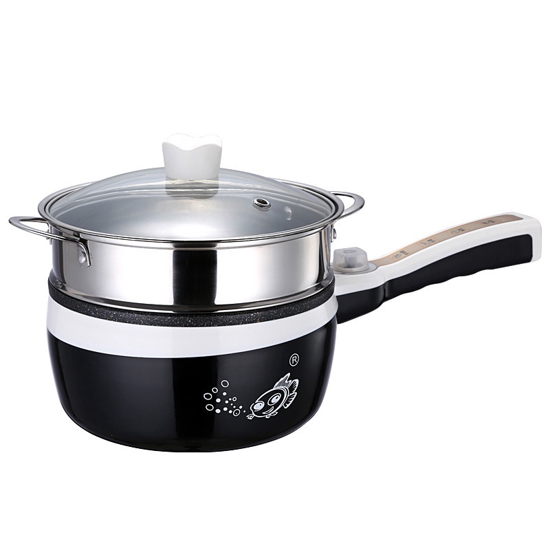 ^Lz^ Mini Multifunction Electric Skillet Heating Pan Multicooker Hot Pot Noodles Soup Rice Cooker Frying