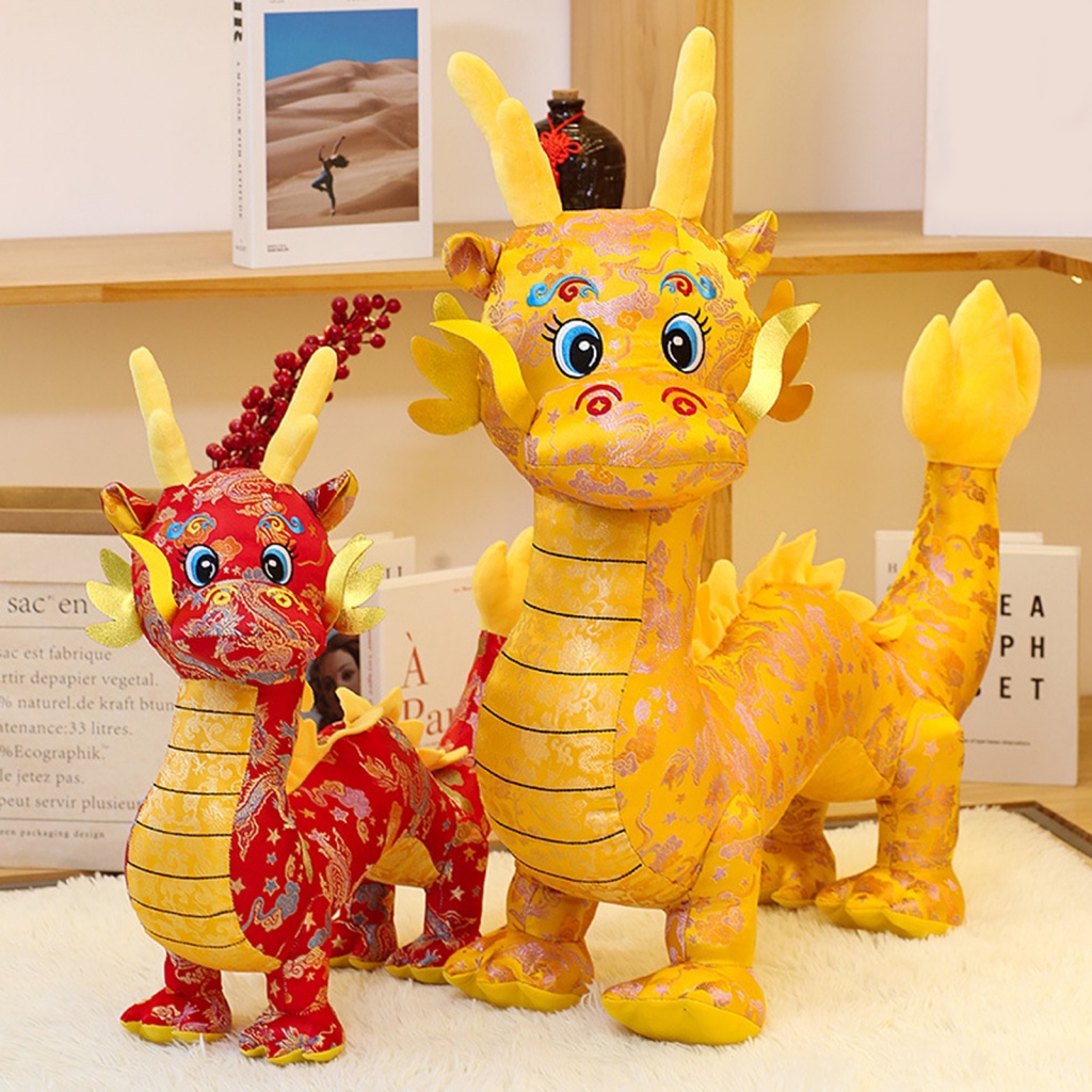 Purpose Premium largesize| Soft Dragon Toy 2024 Zodiac Plush Doll Cute Cartoon Mascot Chinese New Year Perfect Holida... - Image 2